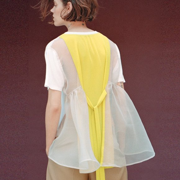 NEW! Zara Organza Oversized TOP with  ECO Friendly Cotton , Size M - Picture 4 of 16